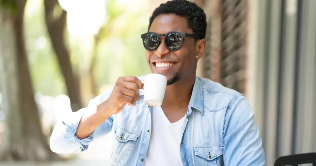 Man Drinking Coffee